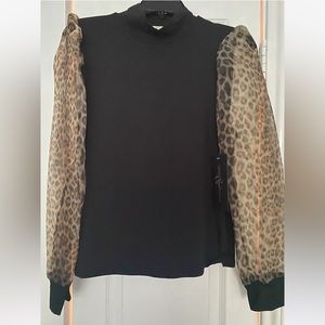 Cheetah Top with Black